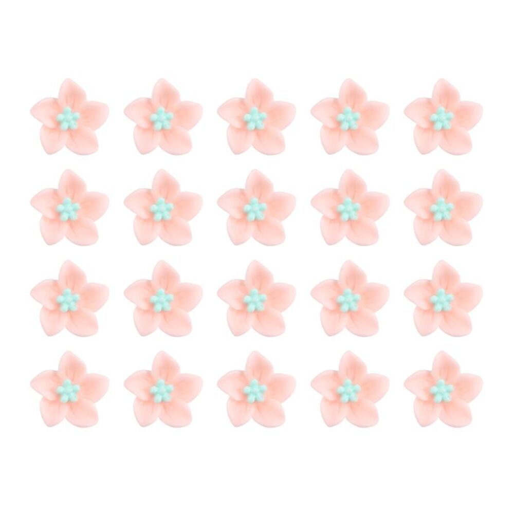 20 Pcs Mini Flower Cute Hair Clips Hair Accessories for Birthday Party Pink